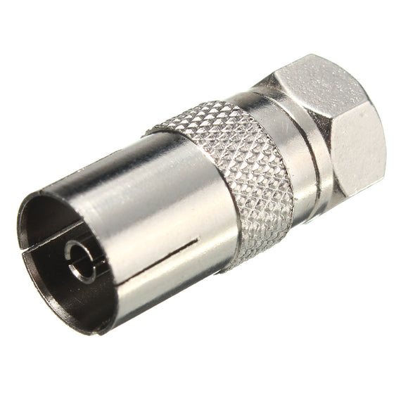 Aerial Female Socket Adaptor To F Type Screw Male Plug TV RF Coaxial Connector Converter