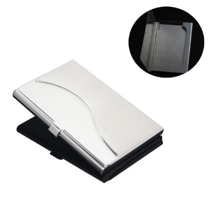 IPRee Stainless Steel Metal Card Holder Credit Card Case Travel Portable ID Card Storage Box