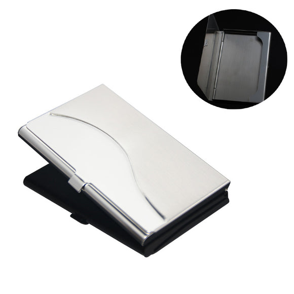 IPRee Stainless Steel Metal Card Holder Credit Card Case Travel Portable ID Card Storage Box