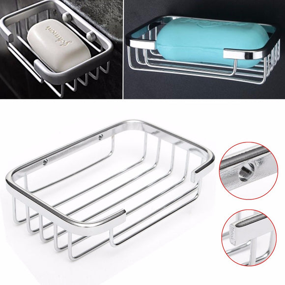 Wall Mounted Home Bathroom Shower Soap Holder Storage Container Dish Case Tray