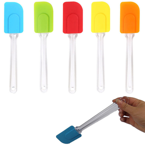 Silicone Scrapers Baking Scraper Cream Butter Handled Cake Spatula Cooking Cake Brushes  Pastry Tool