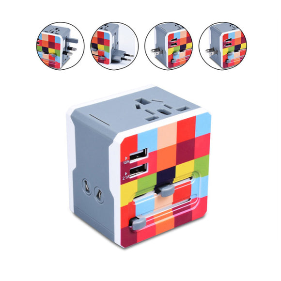 IPRee USB Conversion Plug US EU AU UK Plug Power Adapter Travel Camping Portable Plug Adapter