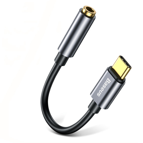 Baseus Type C to 3.5mm Jack Headphone Audio Aux Adapter Cable For Huawei P30 Mate 20Pro Xiaomi Mi8 Mi9 Oneplus 7 S10 S10+