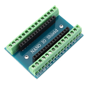 5pcs Nano V3.0 Terminal Adapter AVR ATMEGA328P without NRF2401+ Expansion Interface DC Power Board