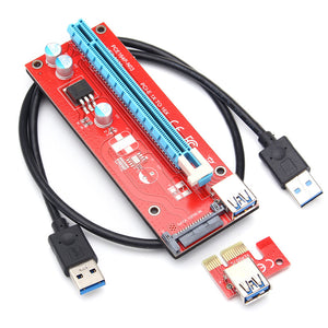 0.6m 6 Pin PCI-E Express 1X TO 16X Extender Riser Board Adapter Card Cable for Mining