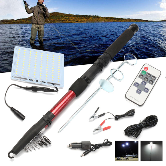 2000LM 96pcs COB LEDs Portable Telescopic Fishing Rod Light Outdoor Camping Travel Fishing Lamp