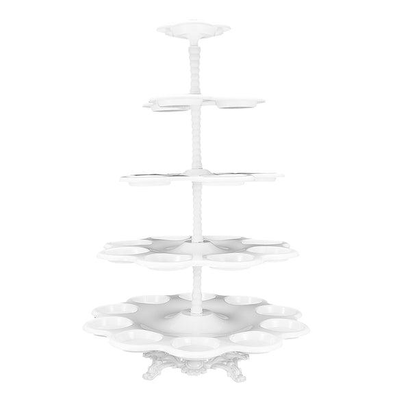 5 Tier Plastic Cupcake Holder White Display Stand Dessert Wedding Birthday Decorations