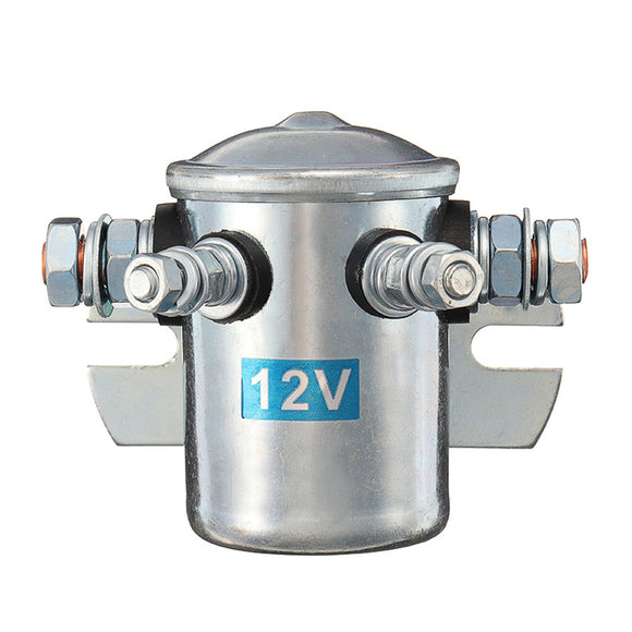 DC 12V 200A Normally Open Continuous Duty Metal Side Mount Solenoid Relay Motor