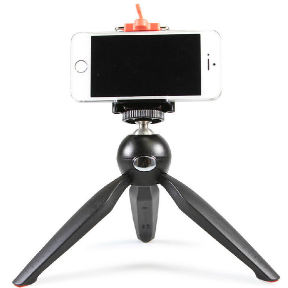 Yunteng YT-228 Mini Tripod Stand With Phone Holder Clip for Digital DSLR Camera GoPro Smartphone