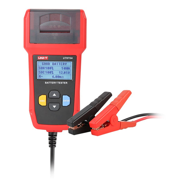 UNI-T UT675A Digital Battery Tester 12V/24V Automotive Storage/AGM/GEL/EFB Battery and Start-Up Test