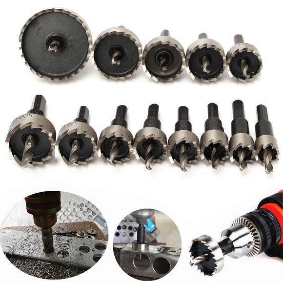 13pcs 16-53mm HSS Hole Saw Cutter 16/18/20/22/25/26/28/30/35/40/45/50/53mm Hole Saw Drill Bits Set