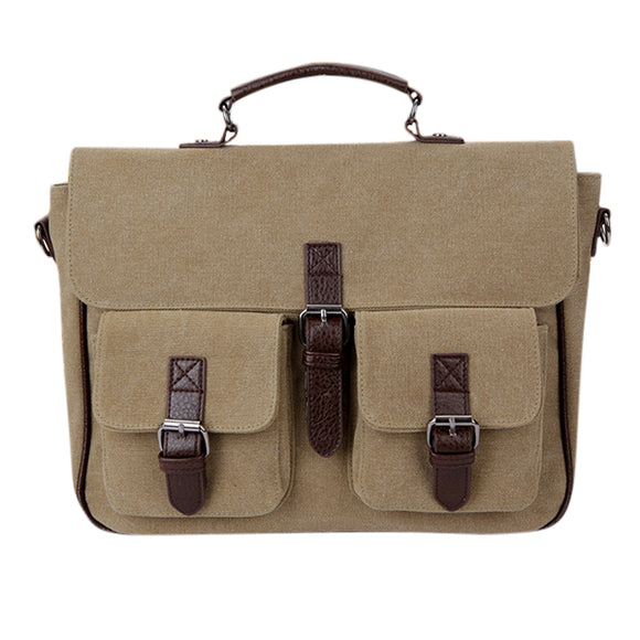 Men Retro Multifunctional Business Hang Bag Canvas Casual Messenger Backpack