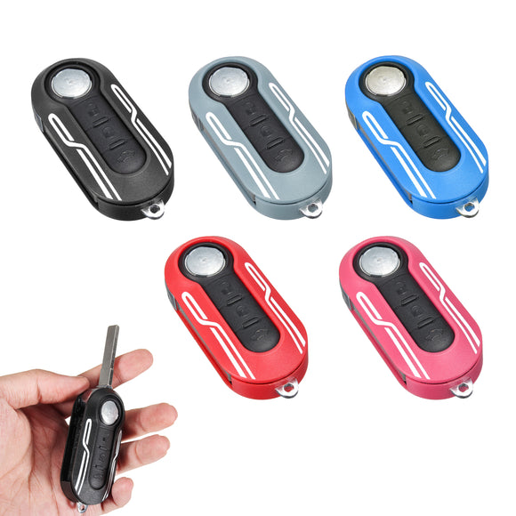 3 Buttons Remote Key Cover Case Line Styling Protector Plastic for Fiat 500