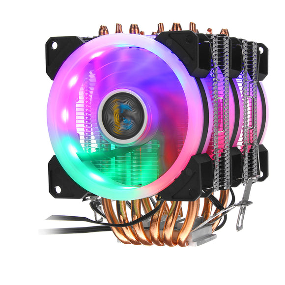 5 Colors Lighting 3Pin CPU Cooling Fan for Intel/AMD Super Mute 3 Fan CPU Cooling Fan Heatsink