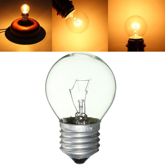 E27 25W/40W Warm White Retro Round Edison Incandescent Filament Light Lamp Bulb AC220V
