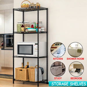 120x56x35cm 4-Tier Adjustable Shelf Kitchen Bathroom Shelf Toilet Storage Rack