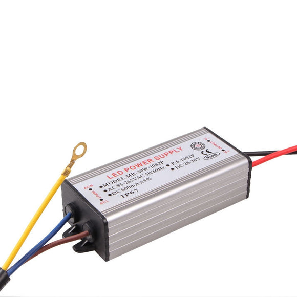 DC24V-38V 20W 600mA Power Supply LED Driver Transformer Waterproof for Flood Light