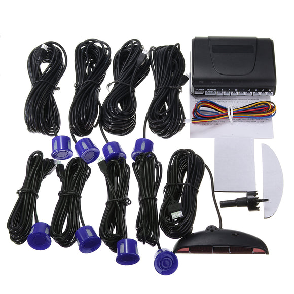 Car Reverse Backup 8 Sensor Parking And LED Display Monitor Buzzer Radar System AU