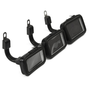 3.5-5inch Phone GPS Waterproof Case Bag Pouch Motorcycle Rear View Mirror Mount