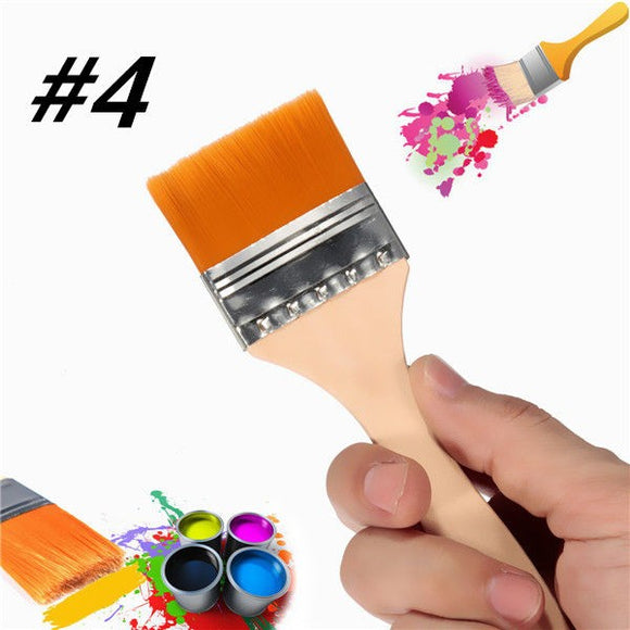 #4 Nylon Painting Brush Artists Acrylic Oil Paint Varnish Tool Art Supply