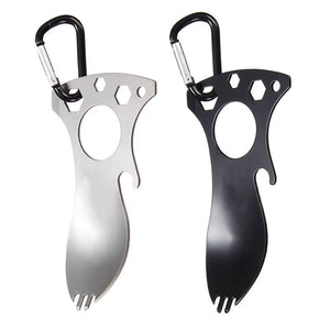 IPRee Outdooors 5 In 1 EDC Bottle Opener Multifunctional Spoon Fork Wrench Pocket Combination Tool