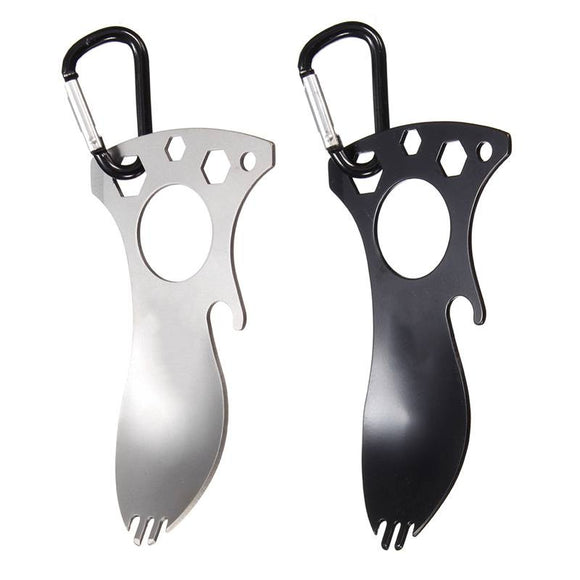 IPRee Outdooors 5 In 1 EDC Bottle Opener Multifunctional Spoon Fork Wrench Pocket Combination Tool