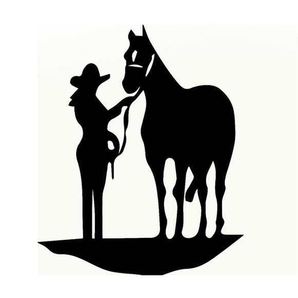 15x18cm Horse Pulling Reflective Car Stickers Auto Truck Vehicle Motorcycle Decal