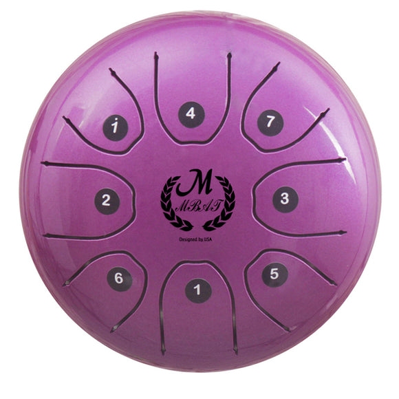 5.5 Inch 8 Tone Mini Steel Tongue Drum C Key Hand Pan Drum with Carry Bag Percussion Instrument