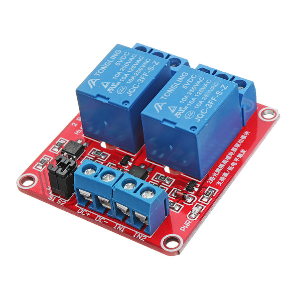 5V 2 Channel Level Trigger Optocoupler Relay Module For Arduino