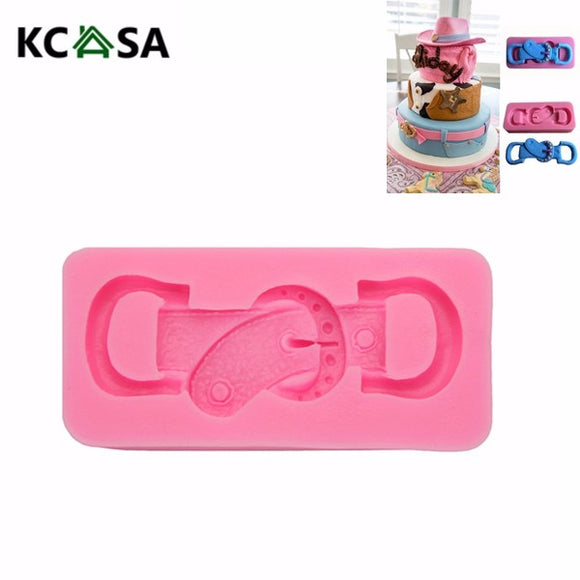 3D Belt Buckle Shape Cake Mold Fondant Silicone Mould