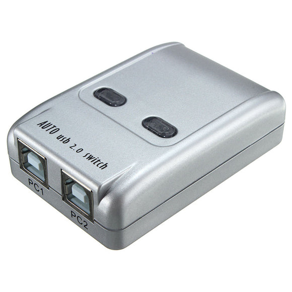 2 Port Usb 2.0 Auto Printer Sharing Switch HUB Selector Switcher for Printer Scanner HM