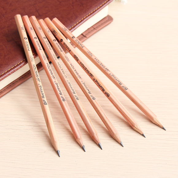 12 Pcs Pencil Set Profession Log Sketch Art Drawing Wood Painting Pencil Office School