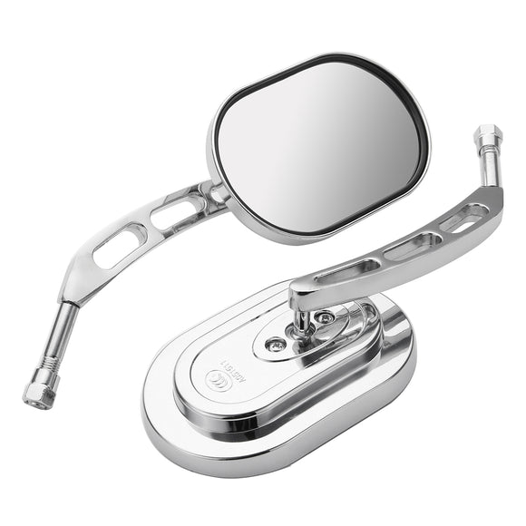 10mm Universal Chrome Motorcycle Mirrors Rear View Side Mirror For Harley/Suzuki/Honda