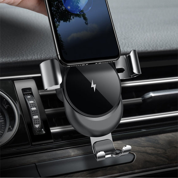 Cafele QI Wireless Charger Car Air Vent Phone Holder Gravity Auto Lock Mount for iPhone 8 X/Samsung
