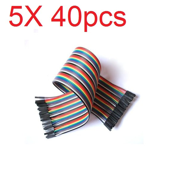 5X40pcs 30cm Female to Female Color Breadboard Cable Jump Wire Jumper For RC Models