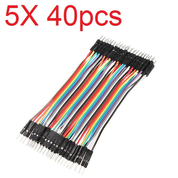 5X40pcs 30cm Male to Male Color Breadboard Cable Jump Wire Jumper For RC Models
