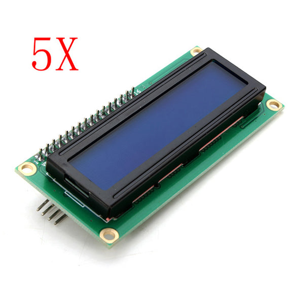 5Pcs Geekcreit IIC / I2C 1602 Blue Backlight LCD Display Module For Arduino