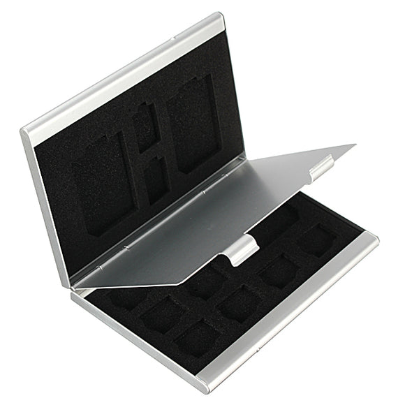 13 In 1 Portable Aluminum Storage Box Case For TF SD Card