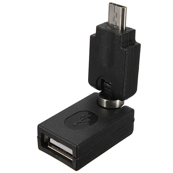USB2.0 Female to Micro USB Male Adapter 360Degree Angle Rotation