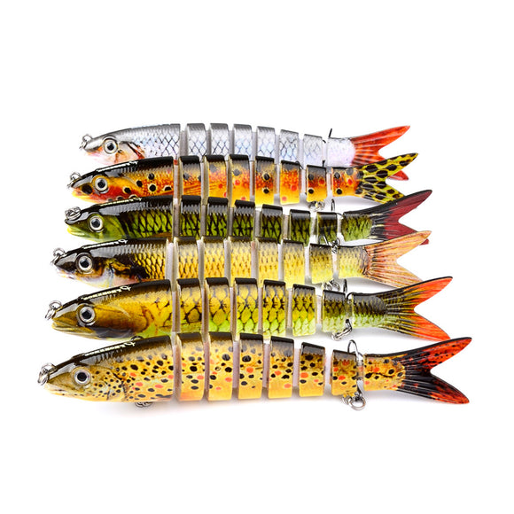 ZANLURE Preasle 1Pcs 13.28cm Fishing Bait Fishing Lure Plastic Hard Bait Sink Tackle Hard Flexible Artificial Multi Jointed Bait 19g Adult Fishing