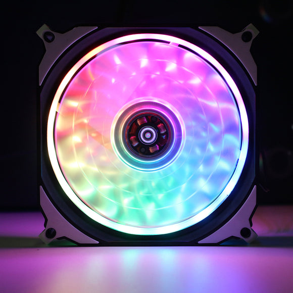 DC 12V RGB LED 366 Modes Quiet Computer Case PC Cooling Fan 120mm Air Cooling Fan