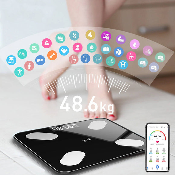 Mrosaa Digital Smart APP Electronic Weight Scale Body Fat Scale Smart BMI Scale LED Wireless Weight Scale APP Control