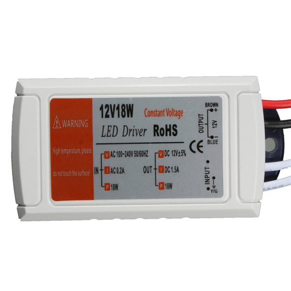 DC12V 18W Power Supply LED Driver Adapter Transformer Switch For LED Strip LIght