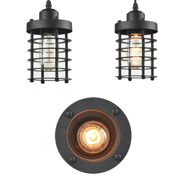 Retro Industrial  Alluminum Rope Pendant Light Loft Nostalgic Cage Guard Art Lamp AC110-220V