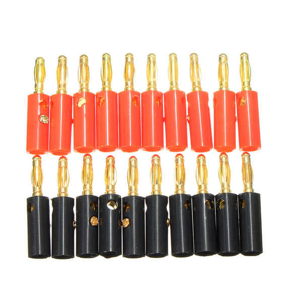 Excellway BC02 20pcs 4mm Metal Wire Cable Banana Plug Connector Adapter For Audio Speaker