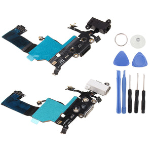 Charging Port Dock Connector Flex Cable Replacement + Repair Tools for iPhone 5