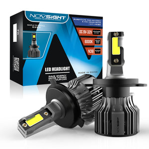 NovSight A500-N39 2PCS 72W Car LED Headlights Bulbs H1 H3 H4 H7 H11 H13 9005 9006 9007 Fog Lamps 10000LM 6000K
