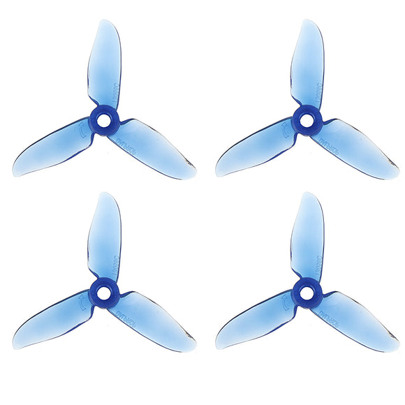 2 Pairs Dalprop Cyclone T3056C PRO 3 Inch 3 Blade Propeller PC+ABS Clover Prop Transparent Blue
