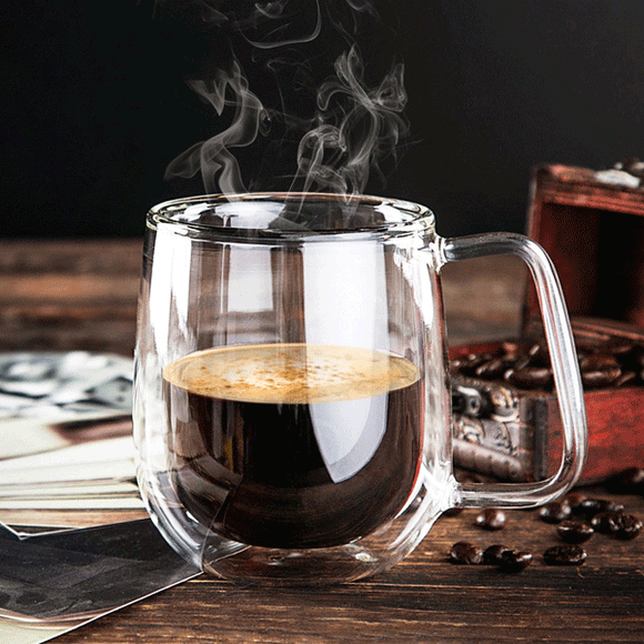 200ml Double Wall Glass Cup Transparent Double Glass Coffee Cup Glassware Mugs