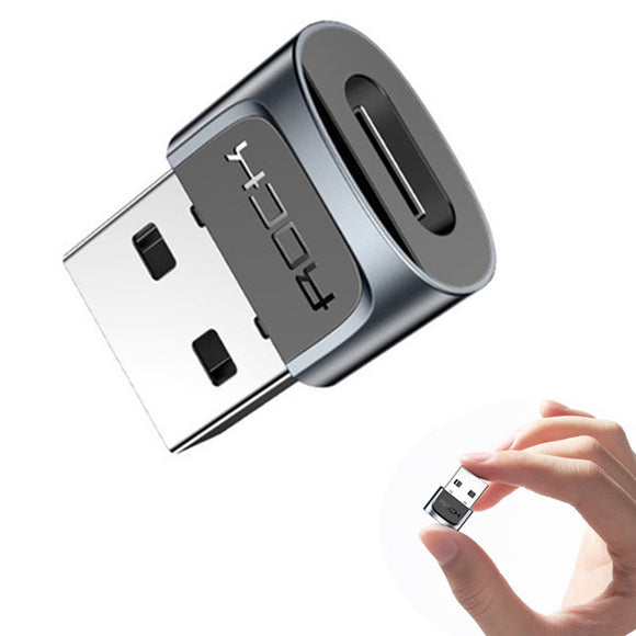 ROCK Aluminum Type-C to USB Charging Data Sync Cable Converter Adapter for Mobiel Phone
